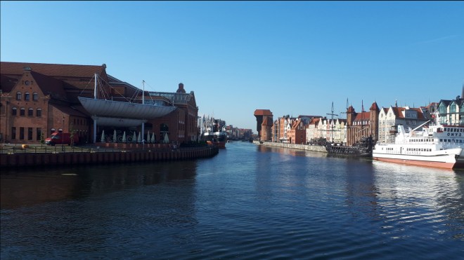 Der Danziger Hafen mit dem berühmten Krantor